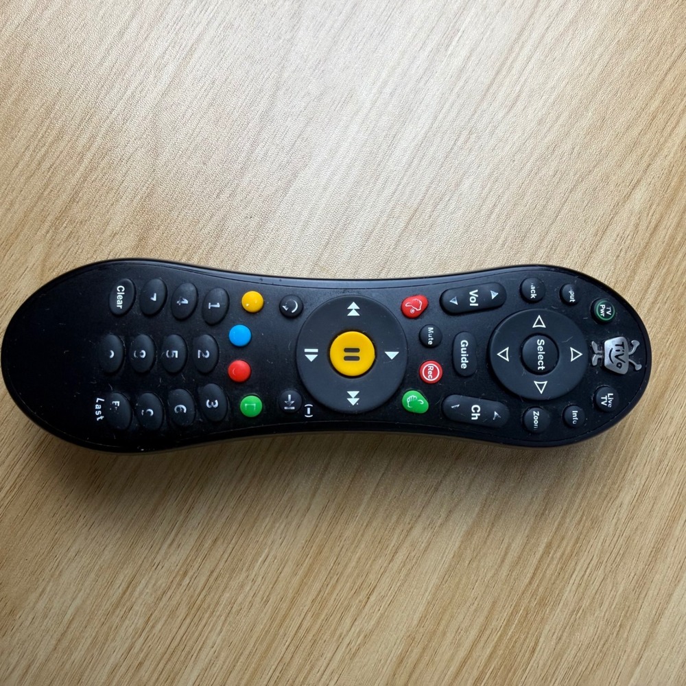 TiVo Remote Control TGN-RC30 Black Peanut Style DVR Controller Streaming Bolt